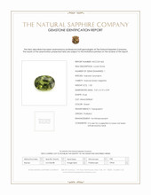 1.32 Ct. Green Sapphire from Thailand Scan Report