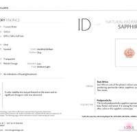 3.52 Ct. Padparadscha Sapphire from Madagascar Scan Report