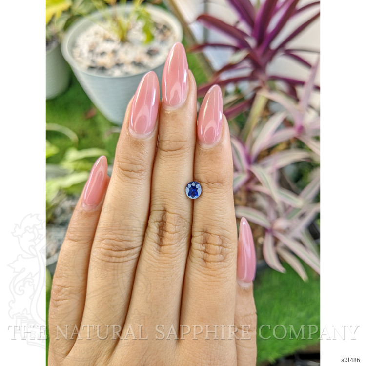 0.89 Ct. Blue Sapphire from Ceylon (Sri Lanka)