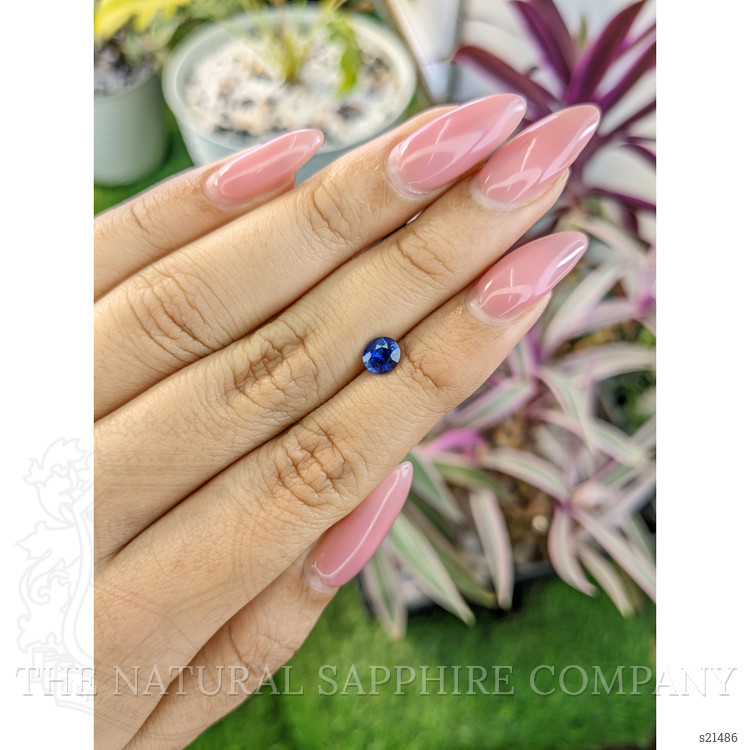 0.89 Ct. Blue Sapphire from Ceylon (Sri Lanka)