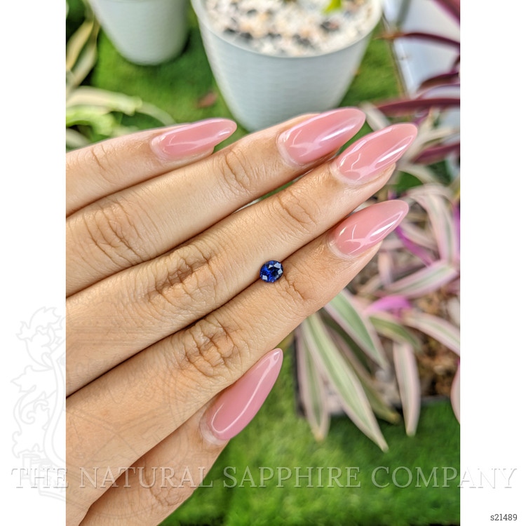 0.58 Ct. Blue Sapphire from Ceylon (Sri Lanka)