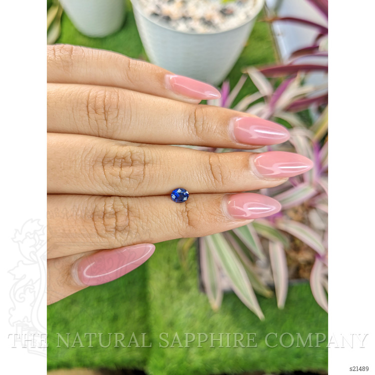0.58 Ct. Blue Sapphire from Ceylon (Sri Lanka)