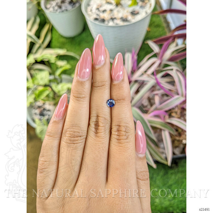 0.58 Ct. Blue Sapphire from Ceylon (Sri Lanka)