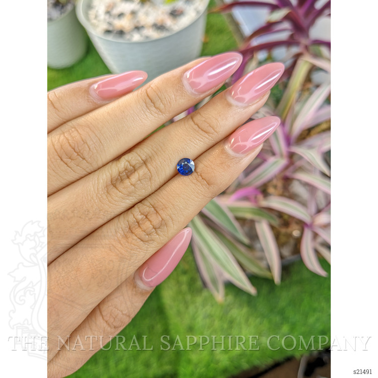 0.58 Ct. Blue Sapphire from Ceylon (Sri Lanka)