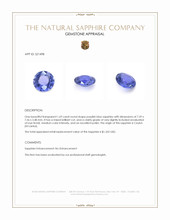 1.69 Ct. Purplish Blue Sapphire from Ceylon (Sri Lanka) Appraisal