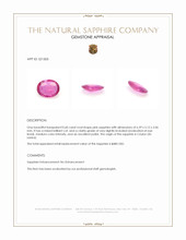 0.60 Ct. Pink Sapphire from Ceylon (Sri Lanka) Appraisal