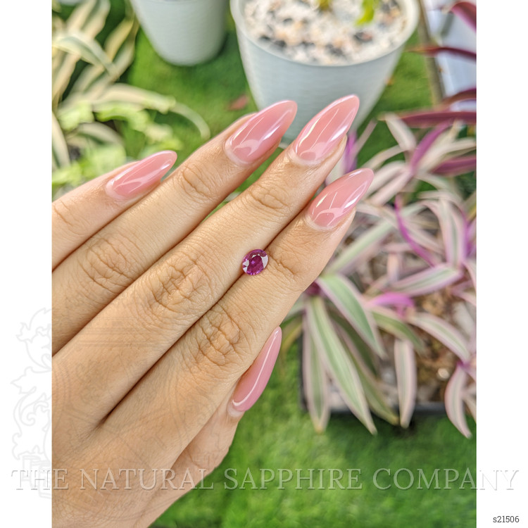 0.64 Ct. Purplish Pink Sapphire from Ceylon (Sri Lanka)