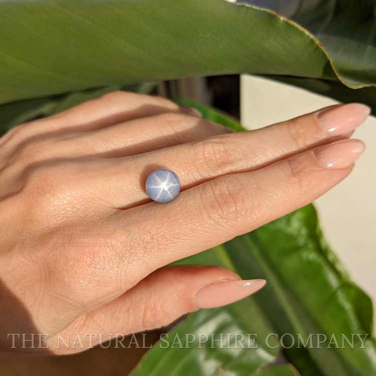 7.02 Ct. Bluish Grey Star Sapphire from Ceylon (Sri Lanka)