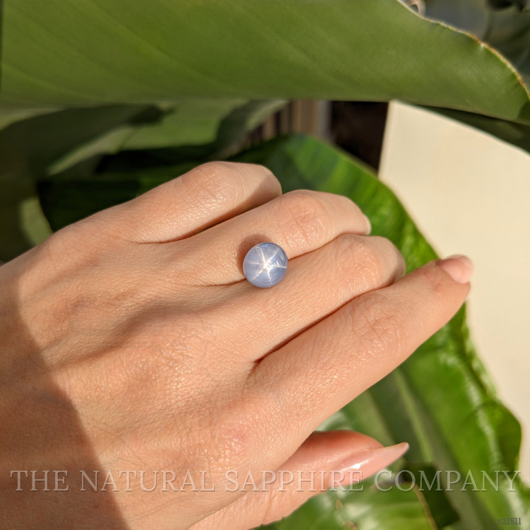 7.02 Ct. Bluish Grey Star Sapphire from Ceylon (Sri Lanka)