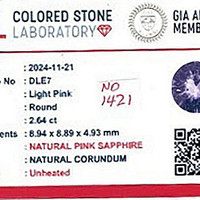 2.64 Ct. Pinkish Purple Sapphire from Ceylon (Sri Lanka) Scan Report
