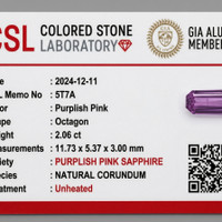 2.06 Ct. Pink Sapphire from Ceylon (Sri Lanka) Scan Report