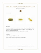 2.03 Ct. Yellow Sapphire from Ceylon (Sri Lanka) Appraisal