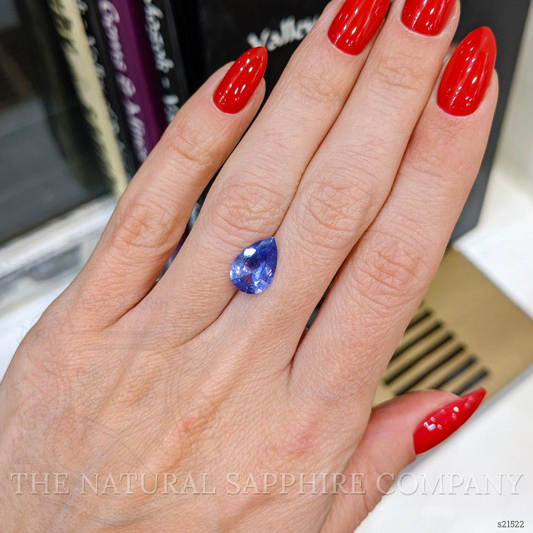 2.54 Ct. Purplish Blue Sapphire from Ceylon (Sri Lanka)