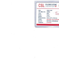 2.75 Ct. Blue Sapphire from Ceylon (Sri Lanka) Scan Report
