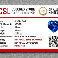 2.75 Ct. Blue Sapphire from Ceylon (Sri Lanka) Scan Report