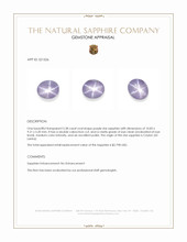 5.38 Ct. Purple Star Sapphire from Ceylon (Sri Lanka) Appraisal