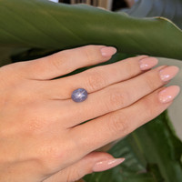 4.96 Ct. Blue Star Sapphire from Ceylon (Sri Lanka) Life Style
