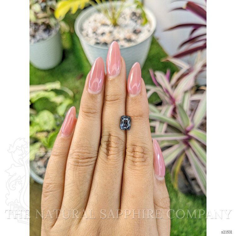 2.43 Ct. Greyish Blue Sapphire from Ceylon (Sri Lanka)