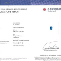 3.77 Ct. Blue Sapphire from Ceylon (Sri Lanka) Scan Report