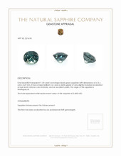 1.50 Ct. Bluish Green Sapphire from Madagascar Appraisal