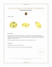 17.56 Ct. Yellow Sapphire from Ceylon (Sri Lanka) Appraisal
