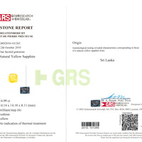14.99 Ct. Yellow Sapphire from Ceylon (Sri Lanka) Scan Report