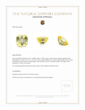 28.89 Ct. Yellow Sapphire from Ceylon (Sri Lanka) Appraisal