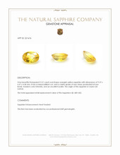 2.51 Ct. Orangish Yellow Sapphire from Ceylon (Sri Lanka) Appraisal
