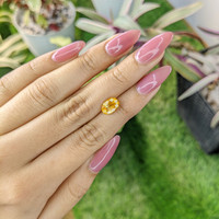 2.51 Ct. Orangish Yellow Sapphire from Ceylon (Sri Lanka) Life Style