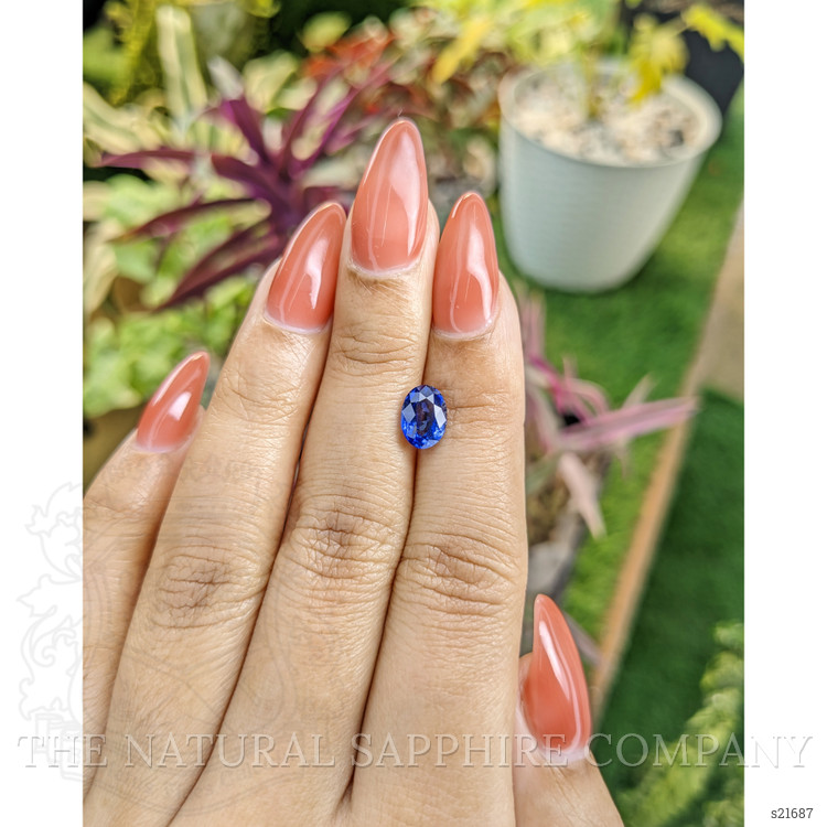 1.72 Ct. Blue Sapphire from Ceylon (Sri Lanka)