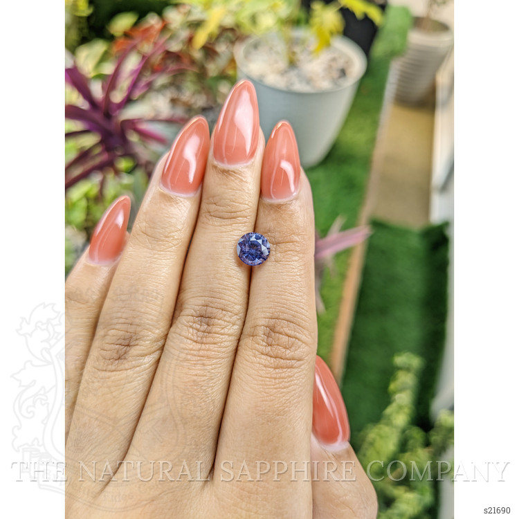 2.01 Ct. Violet Sapphire from Ceylon (Sri Lanka)