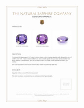 1.37 Ct. Color Change Sapphire from Ceylon (Sri Lanka) Appraisal