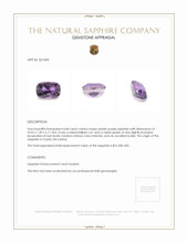 4.68 Ct. Sapphire from Ceylon (Sri Lanka) Appraisal