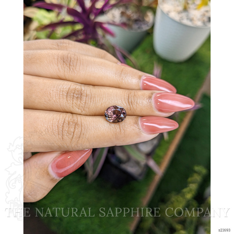 3.80 Ct. Pinkish Brown Sapphire from Ceylon (Sri Lanka)
