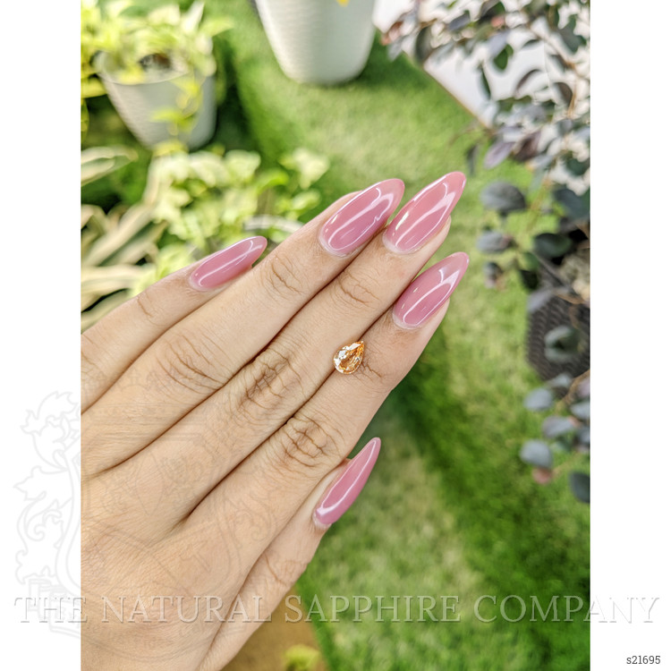 1.13 Ct. Yellowish Orange Sapphire from Ceylon (Sri Lanka)