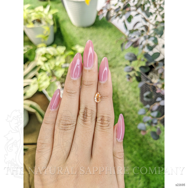 1.13 Ct. Yellowish Orange Sapphire from Ceylon (Sri Lanka)