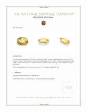 2.23 Ct. Yellow Sapphire from Ceylon (Sri Lanka) Appraisal