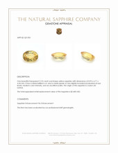 2.23 Ct. Yellow Sapphire from Ceylon (Sri Lanka) Appraisal