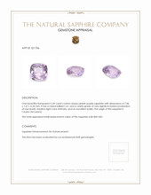 2.49 Ct. Pinkish Purple Sapphire from Ceylon (Sri Lanka) Appraisal