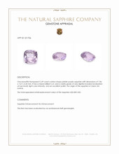 2.49 Ct. Pinkish Purple Sapphire from Ceylon (Sri Lanka) Appraisal