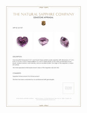 3.01 Ct. Pinkish Purple Sapphire from Ceylon (Sri Lanka) Appraisal