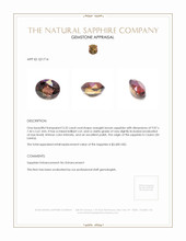 3.32 Ct. Orangish Brown Sapphire from Ceylon (Sri Lanka) Appraisal