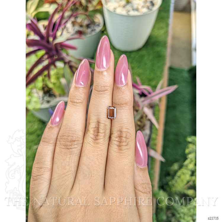 1.24 Ct. Orangish Brown Sapphire from Ceylon (Sri Lanka)