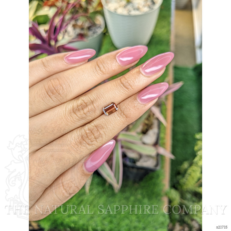 1.24 Ct. Orangish Brown Sapphire from Ceylon (Sri Lanka)