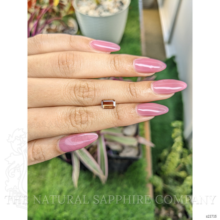 1.24 Ct. Orangish Brown Sapphire from Ceylon (Sri Lanka)