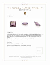 2.00 Ct. Pinkish Brown Sapphire from Ceylon (Sri Lanka) Appraisal