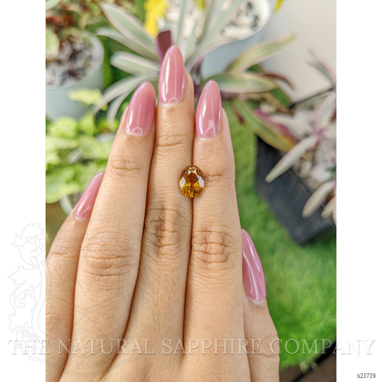 2.78 Ct. Yellowish Orange Sapphire from Ceylon (Sri Lanka)