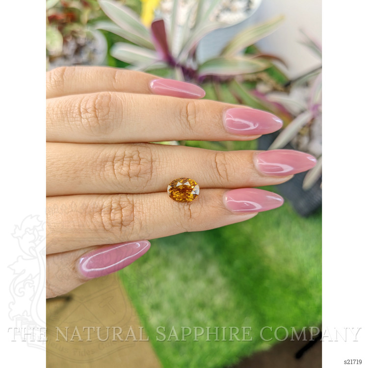 2.78 Ct. Yellowish Orange Sapphire from Ceylon (Sri Lanka)