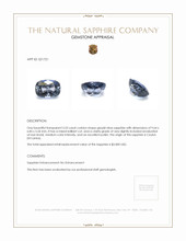 3.53 Ct. Greyish Blue Sapphire from Ceylon (Sri Lanka) Appraisal