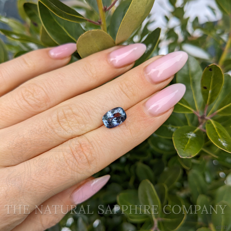 3.53 Ct. Greyish Blue Sapphire from Ceylon (Sri Lanka)